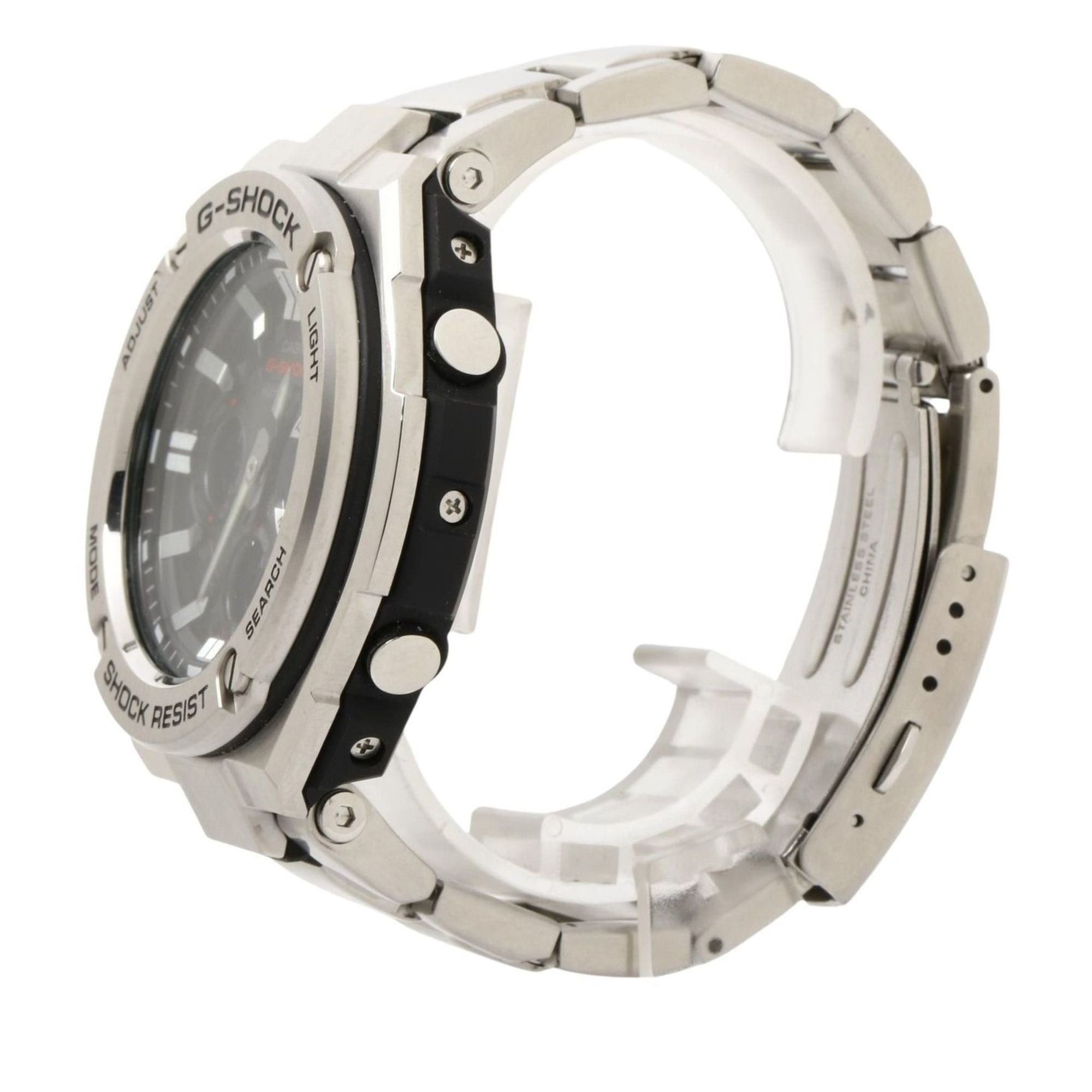 Casio CASIO GSHOCK GSTEEL GSTW100 Series (GSTW110D1AJF) Men's Analog-Digital Watch in Black and Silver with Resin/Stainless Steel Size ONE SIZE - 2 Thumbnail