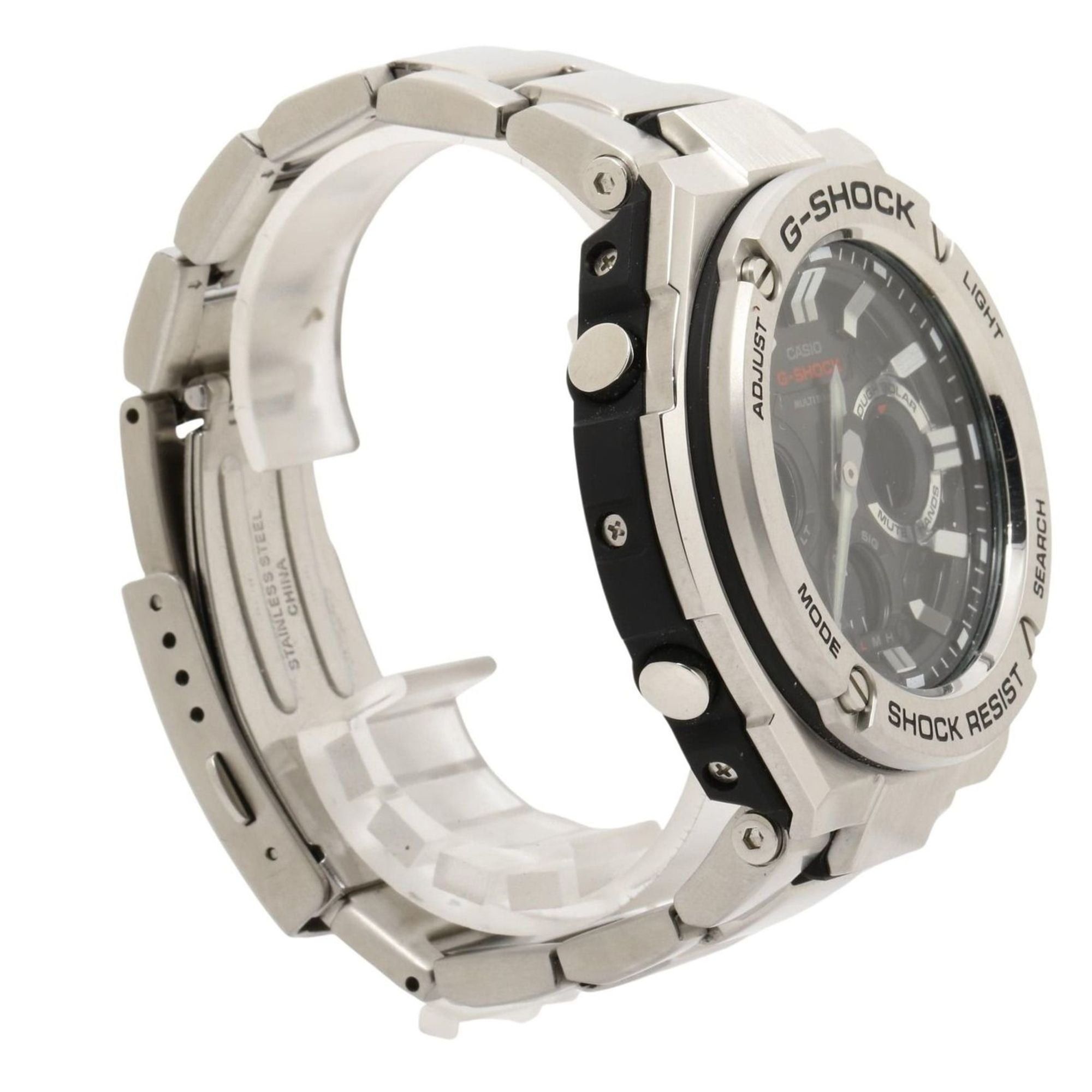 Casio CASIO GSHOCK GSTEEL GSTW100 Series (GSTW110D1AJF) Men's Analog-Digital Watch in Black and Silver with Resin/Stainless Steel Size ONE SIZE - 3 Thumbnail