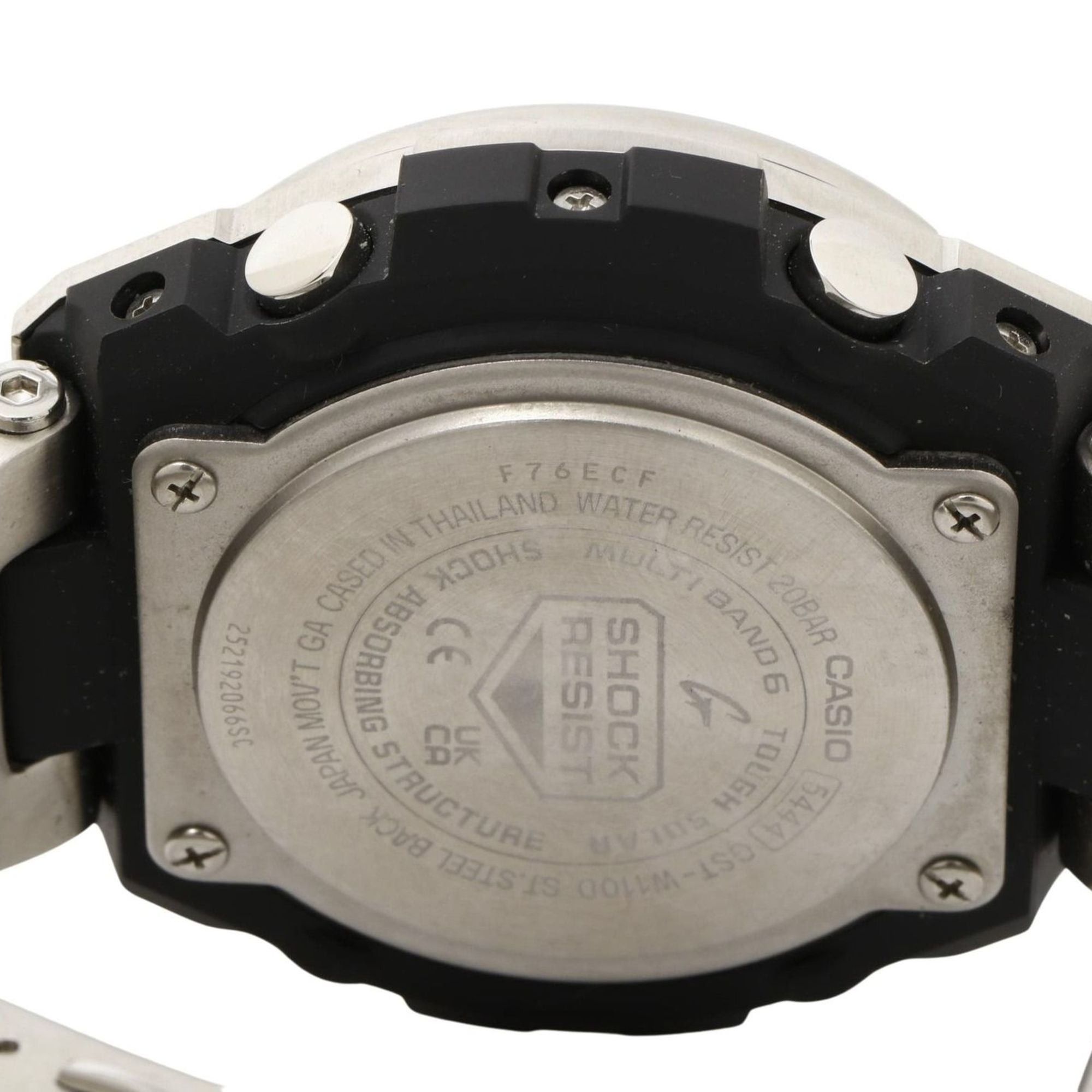Casio CASIO GSHOCK GSTEEL GSTW100 Series (GSTW110D1AJF) Men's Analog-Digital Watch in Black and Silver with Resin/Stainless Steel Size ONE SIZE - 4 Thumbnail