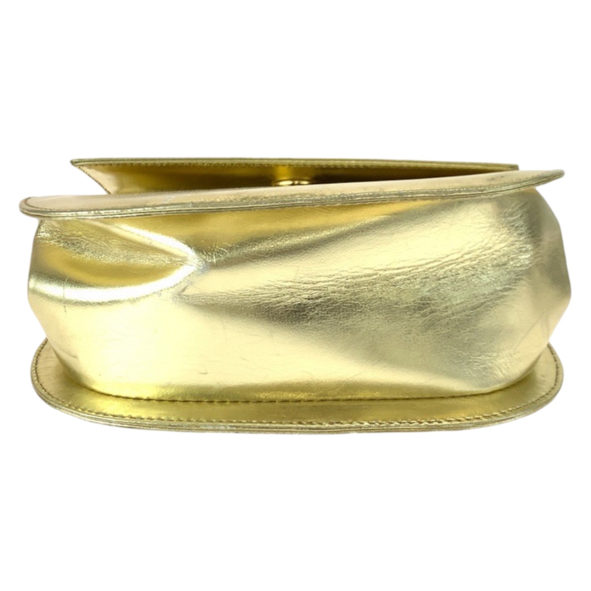 Salvatore Ferragamo Salvatore Ferragamo Vintage Gancini Gold Leather Shoulder Bag P213151 for Women Size ONE SIZE - 9 Thumbnail