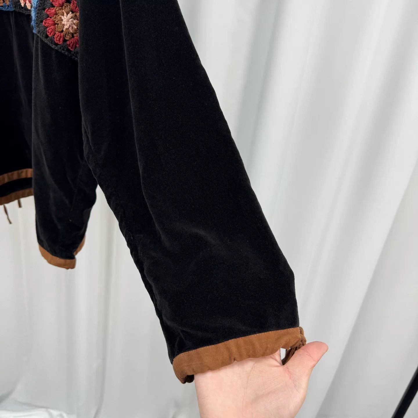 Story Mfg. handmade embroidered velvet sweatshirt Size M / US 6-8 / IT 42-44 - 4 Thumbnail