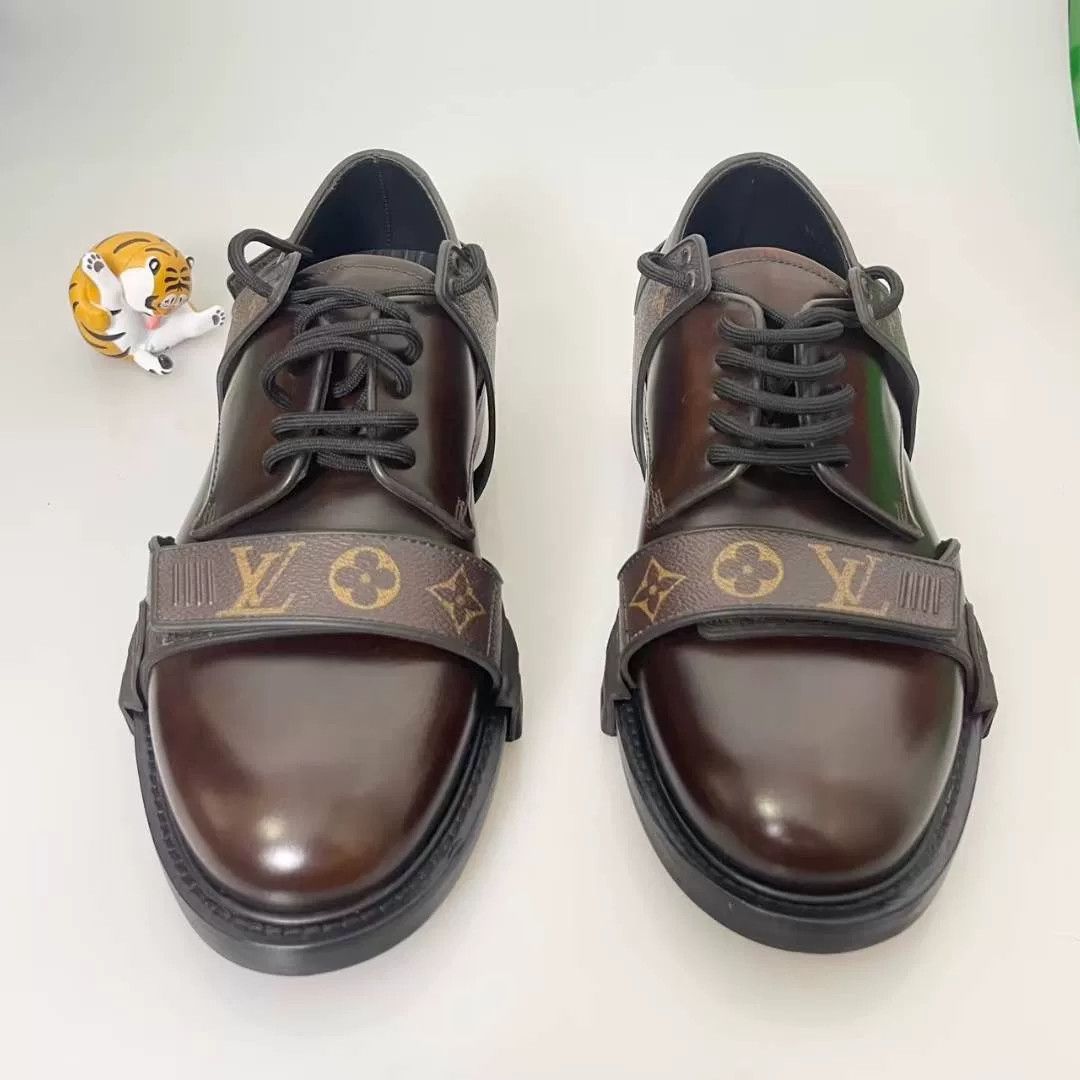 Louis Vuitton louis vuitton derby leather shoes for men Size US 8.5 / EU 41-42 - 4 Thumbnail