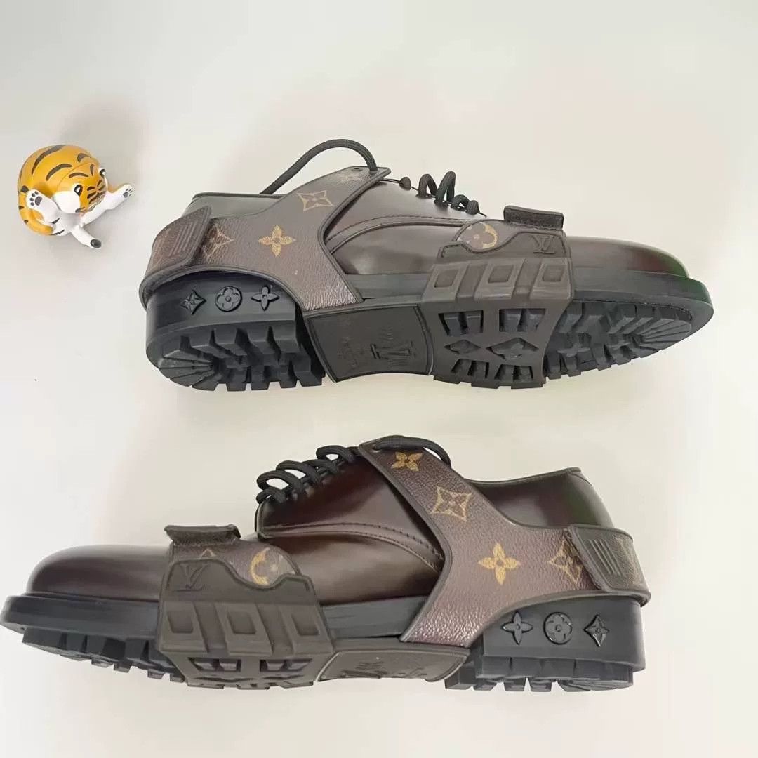 Louis Vuitton louis vuitton derby leather shoes for men Size US 8.5 / EU 41-42 - 2 Thumbnail