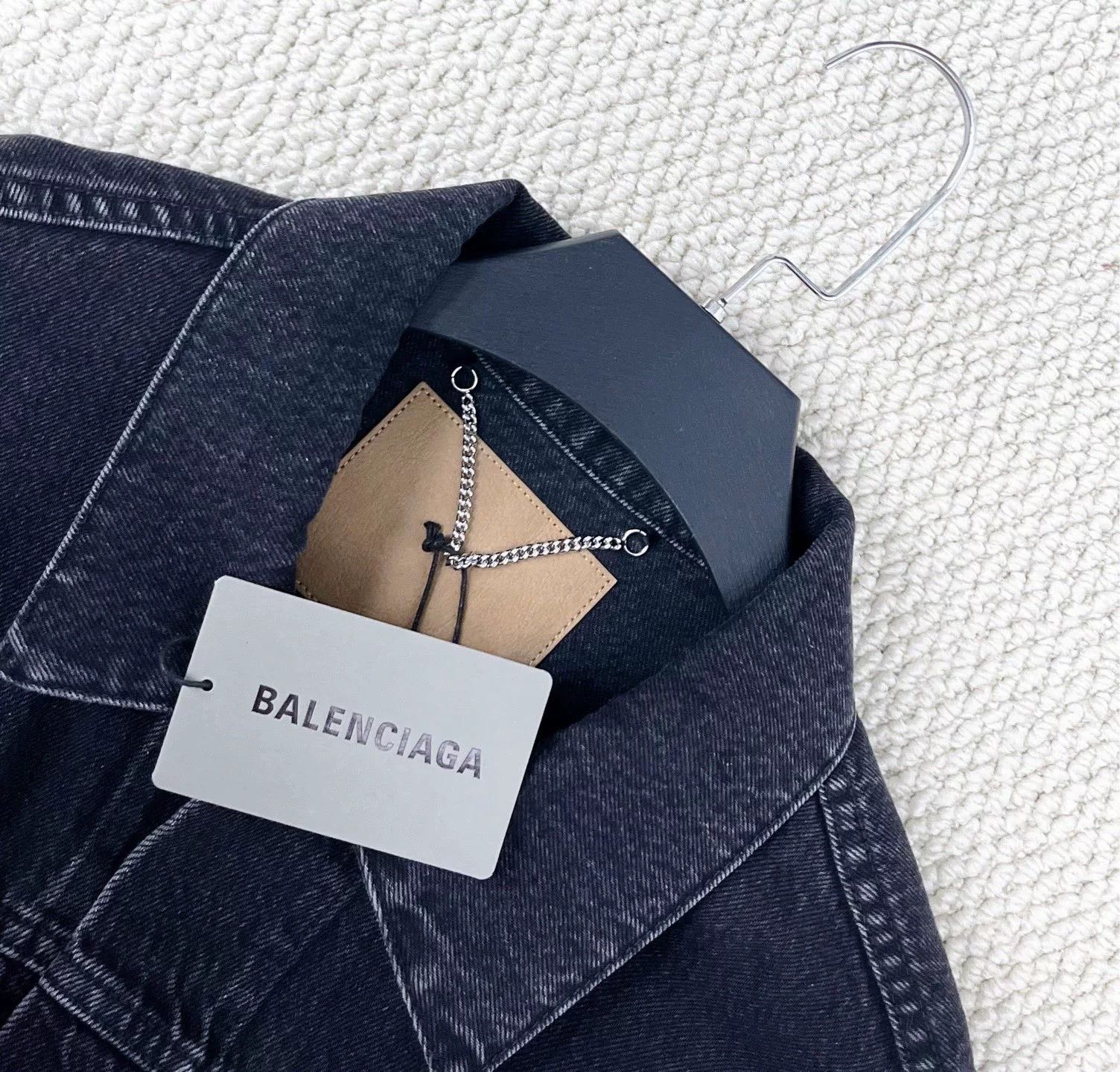 Balenciaga black washed denim jacket by balenciaga Size US XS / EU 42 / 0 - 3 Thumbnail