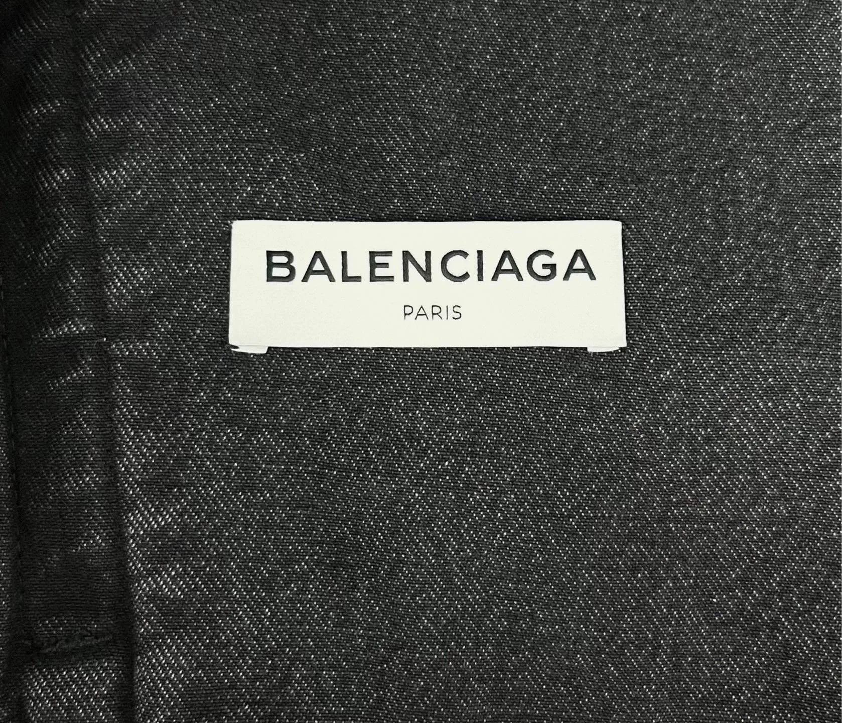 Balenciaga black washed denim jacket by balenciaga Size US XS / EU 42 / 0 - 4 Thumbnail
