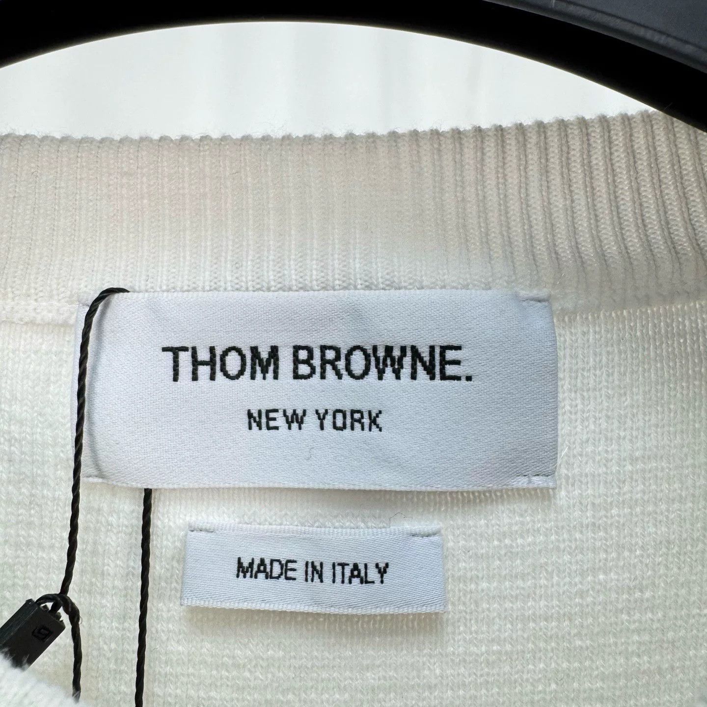 Thom Browne thom browne gray white waffle knit sweatshirt Size US S / EU 44-46 / 1 - 6 Thumbnail