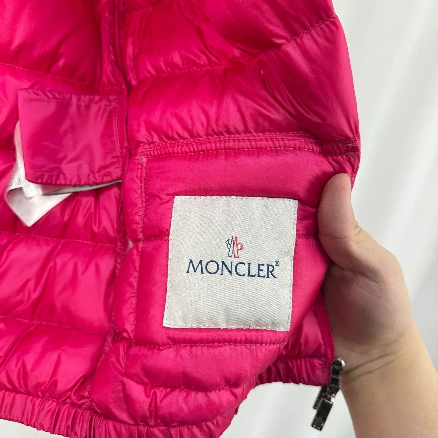 Moncler bright pink Moncler puffer jacket with logo Size ONE SIZE - 5 Thumbnail