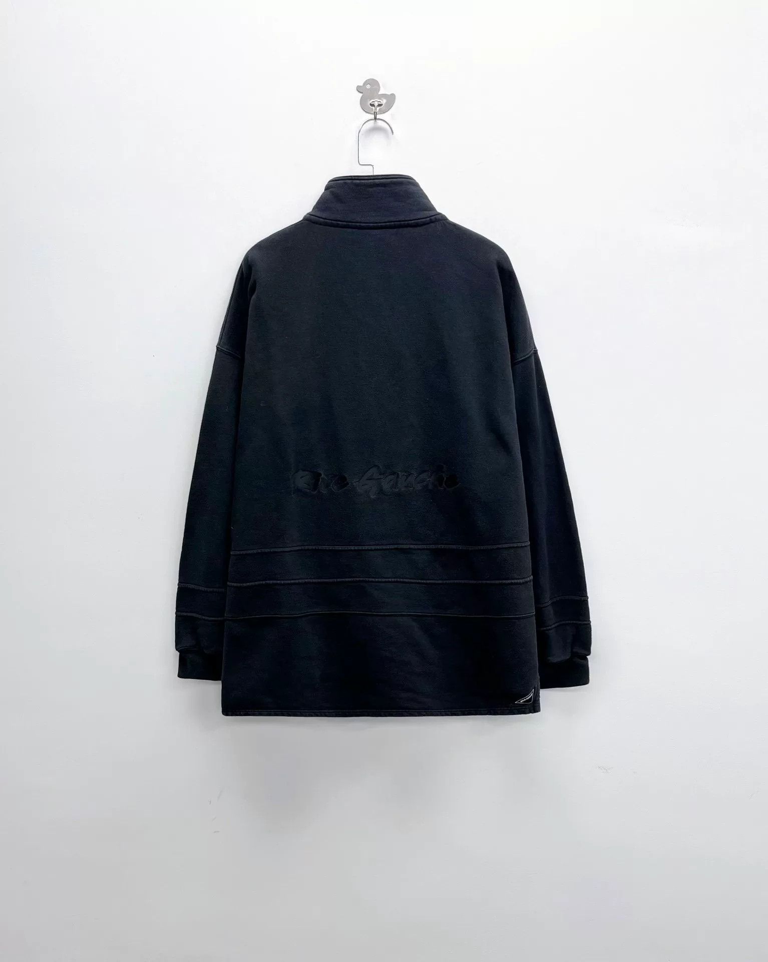 Balenciaga balenciaga black half-zip sweatshirt with logo Size US S / EU 44-46 / 1 - 2 Thumbnail