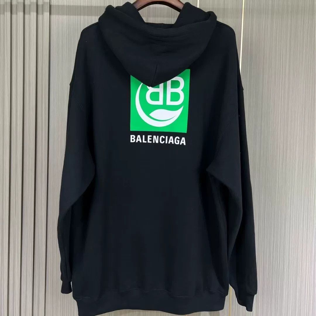 Balenciaga black balenciaga logo print hoodie Size US M / EU 48-50 / 2 - 2 Thumbnail