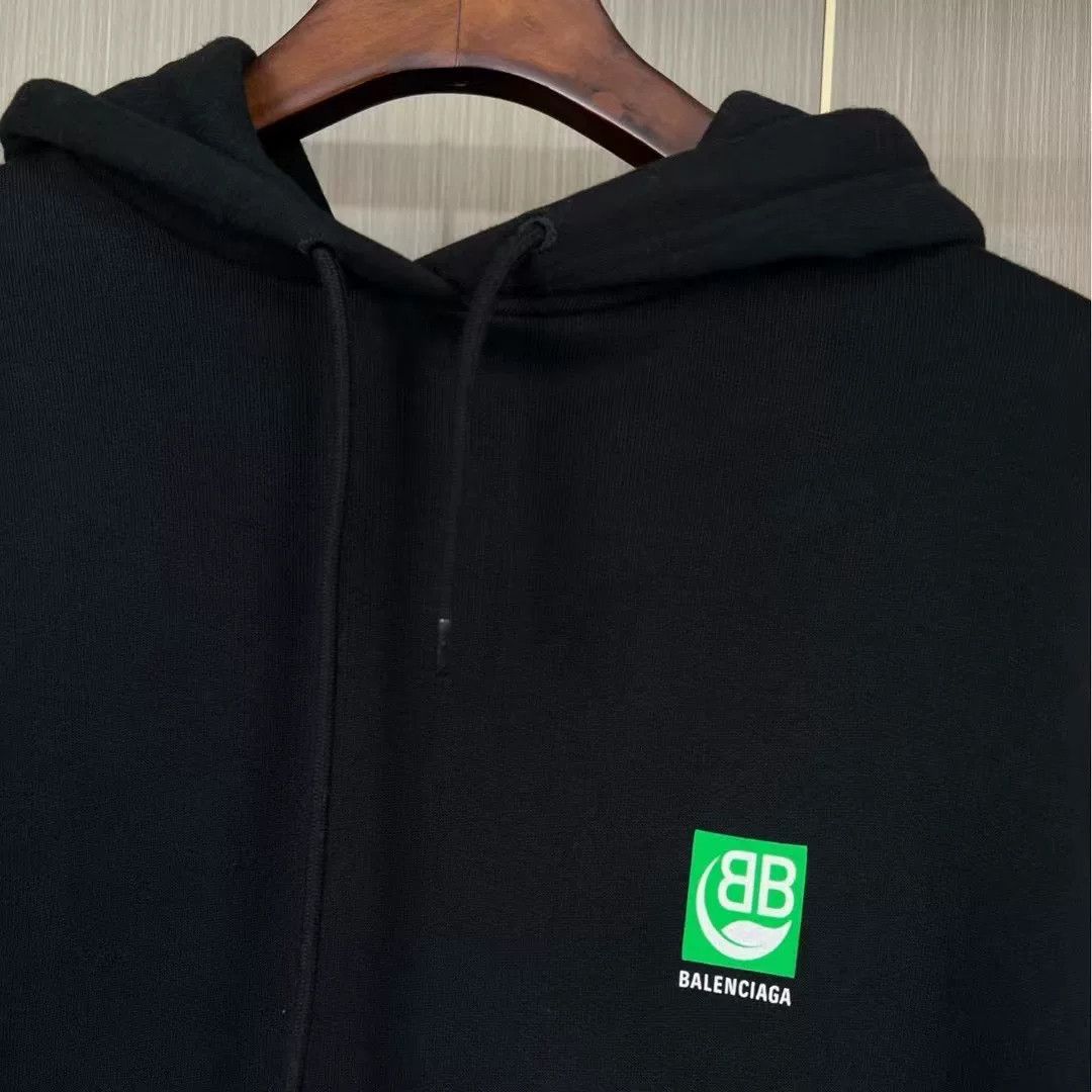 Balenciaga black balenciaga logo print hoodie Size US M / EU 48-50 / 2 - 3 Thumbnail