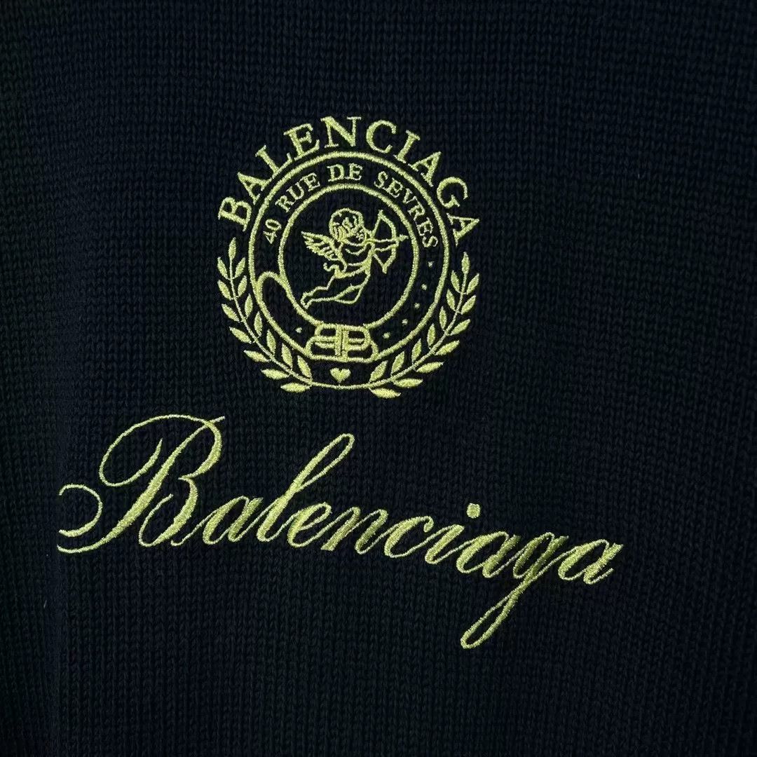 Balenciaga Balenciaga Black Embroidered Sweater Size S Size US S / EU 44-46 / 1 - 4 Thumbnail