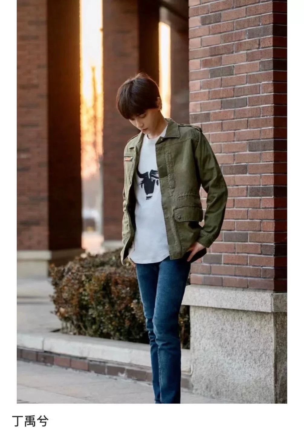 Saint Laurent Paris army green distressed logo denim jacket Size US L / EU 52-54 / 3 - 8 Thumbnail