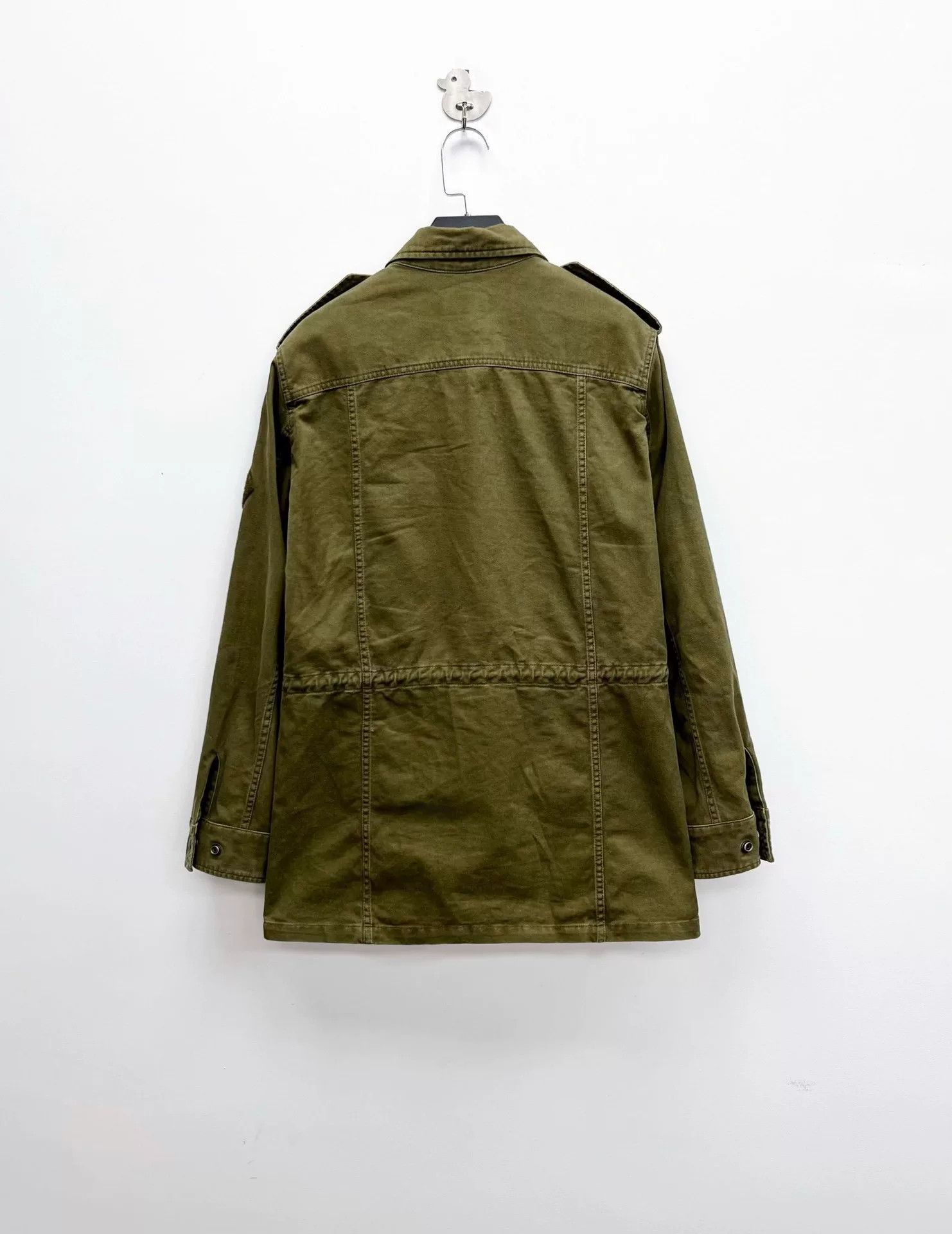 Saint Laurent Paris army green distressed logo denim jacket Size US L / EU 52-54 / 3 - 2 Thumbnail