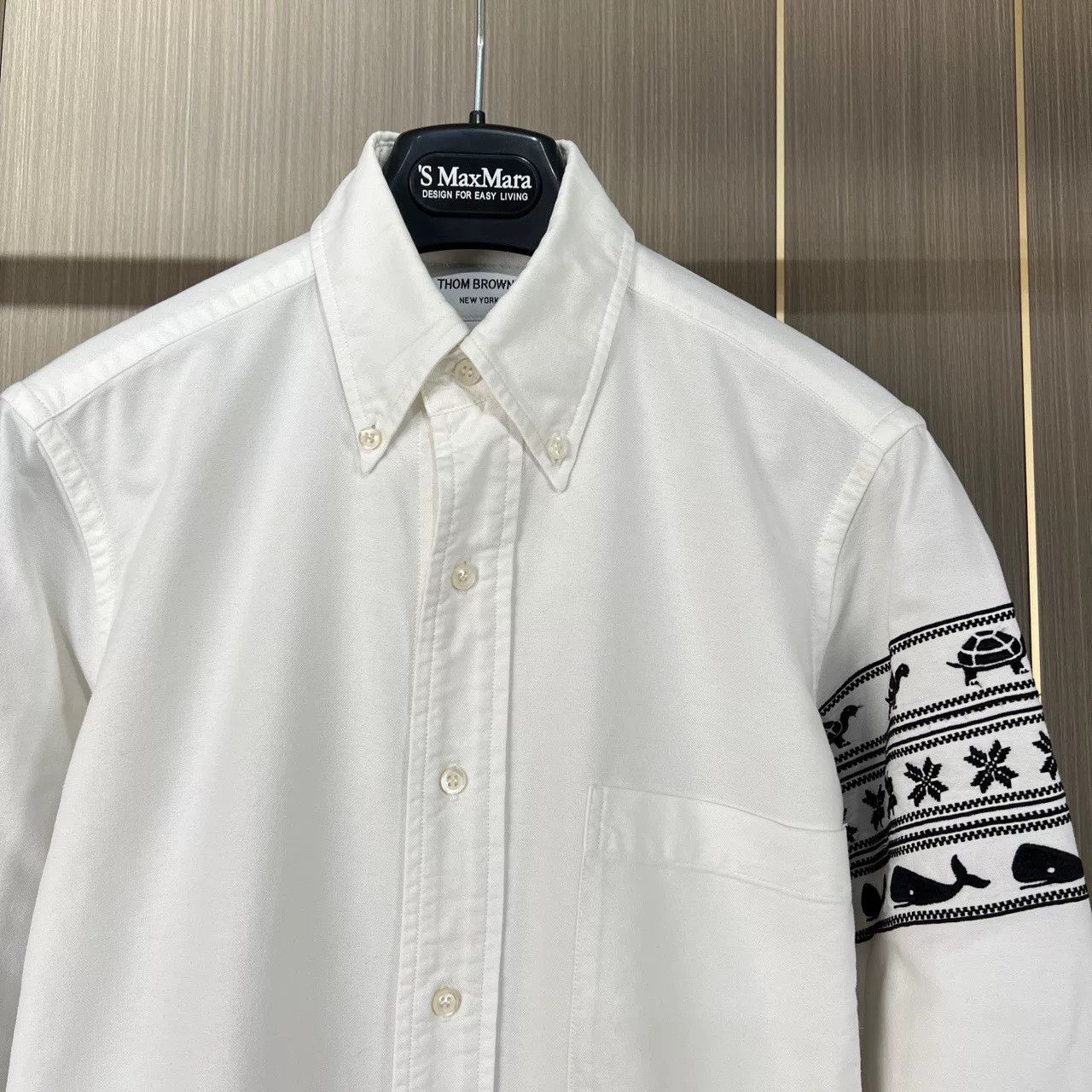 Thom Browne white thom browne whale embroidery shirt Size US XXS / EU 40 - 3 Thumbnail