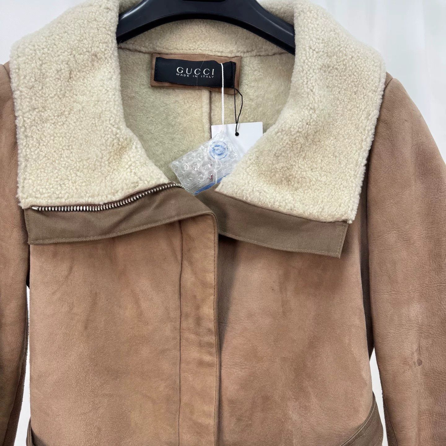 Gucci gucci shearling leather zip jacket Size S / US 4 / IT 40 - 3 Thumbnail