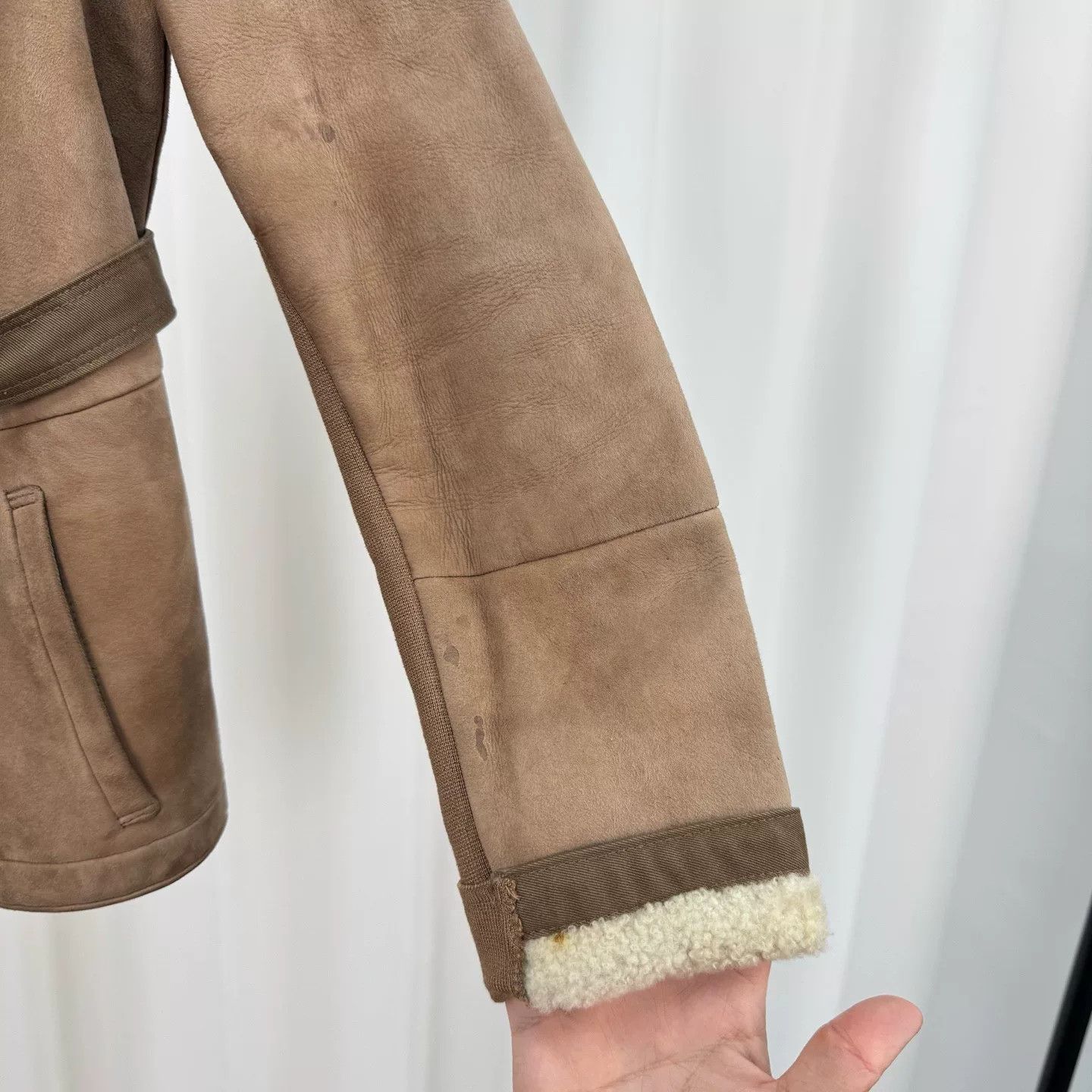 Gucci gucci shearling leather zip jacket Size S / US 4 / IT 40 - 4 Thumbnail