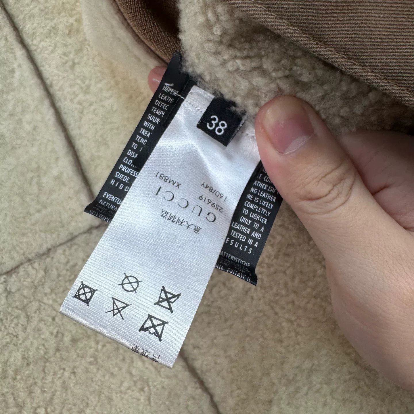 Gucci gucci shearling leather zip jacket Size S / US 4 / IT 40 - 6 Thumbnail