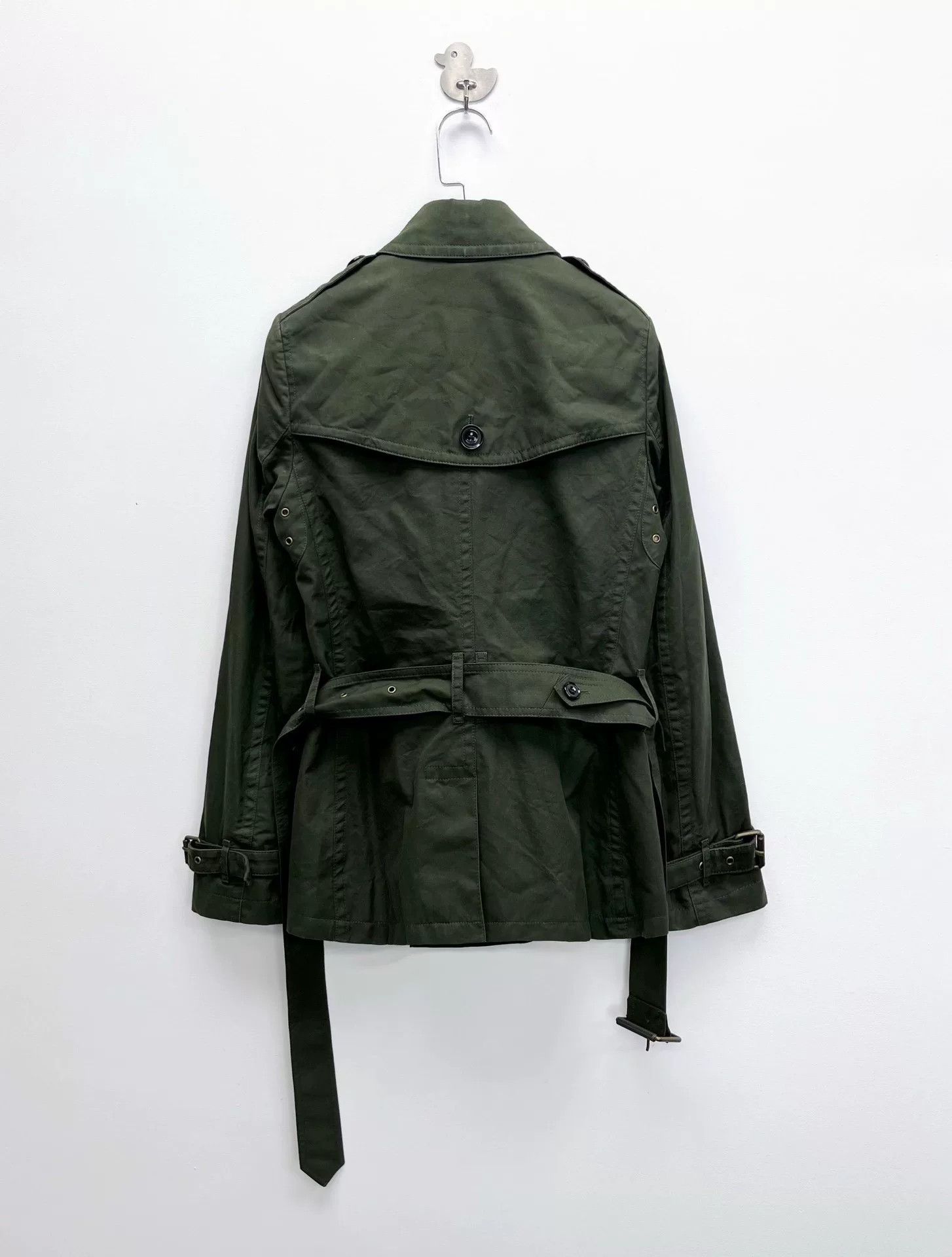 Burberry burberry green double-breasted short coat Size XS / US 0-2 / IT 36-38 - 2 Thumbnail