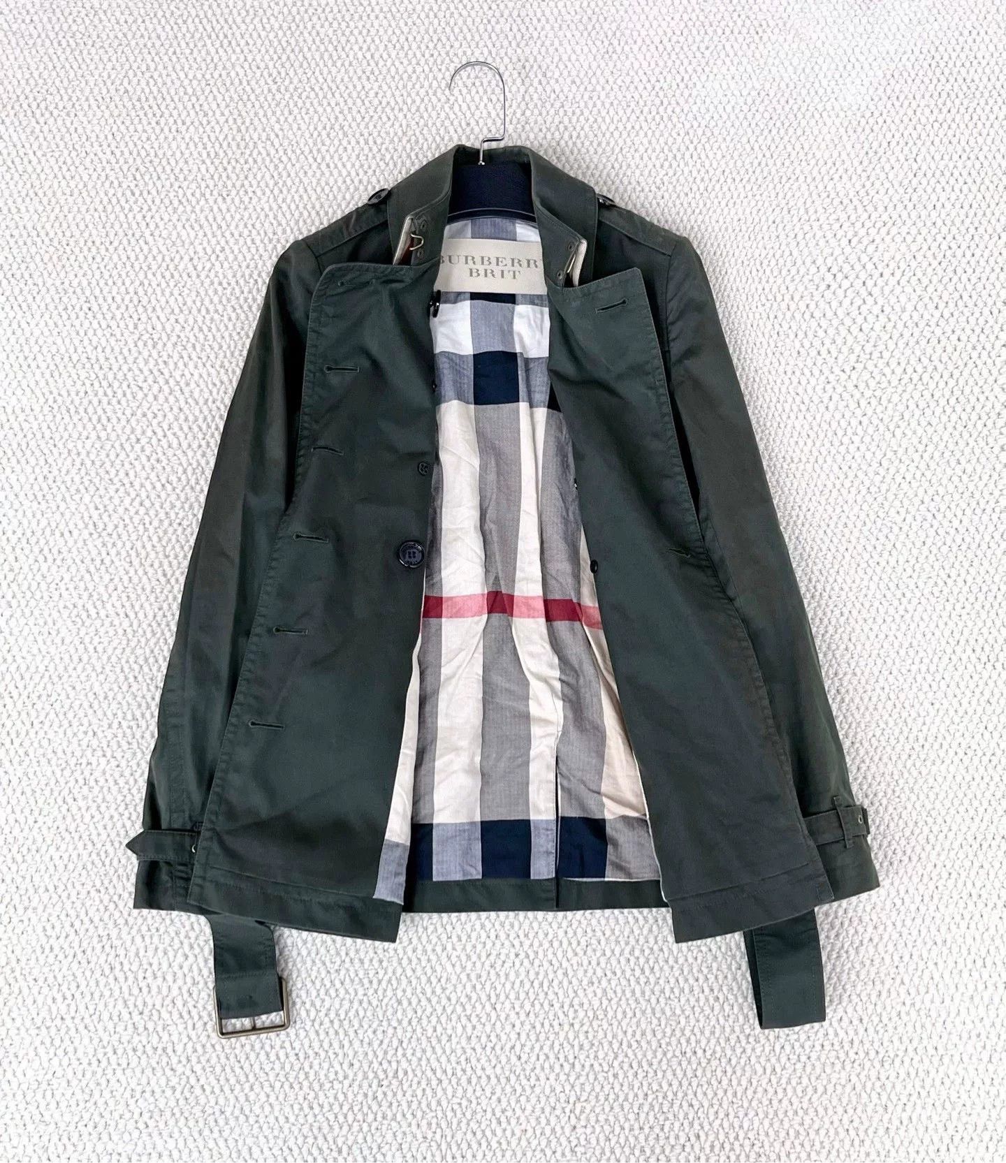 Burberry burberry green double-breasted short coat Size XS / US 0-2 / IT 36-38 - 4 Thumbnail