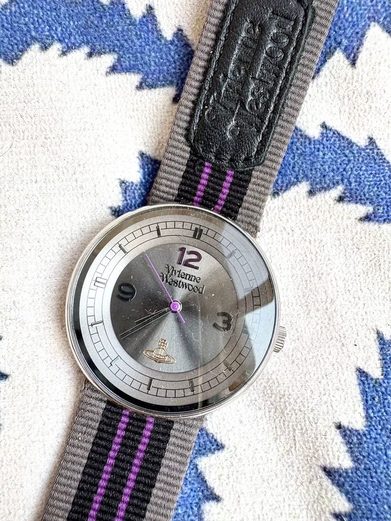 Vivienne Westwood Vivienne Westwood Gray Purple Canvas Watch Size ONE SIZE - 2 Thumbnail