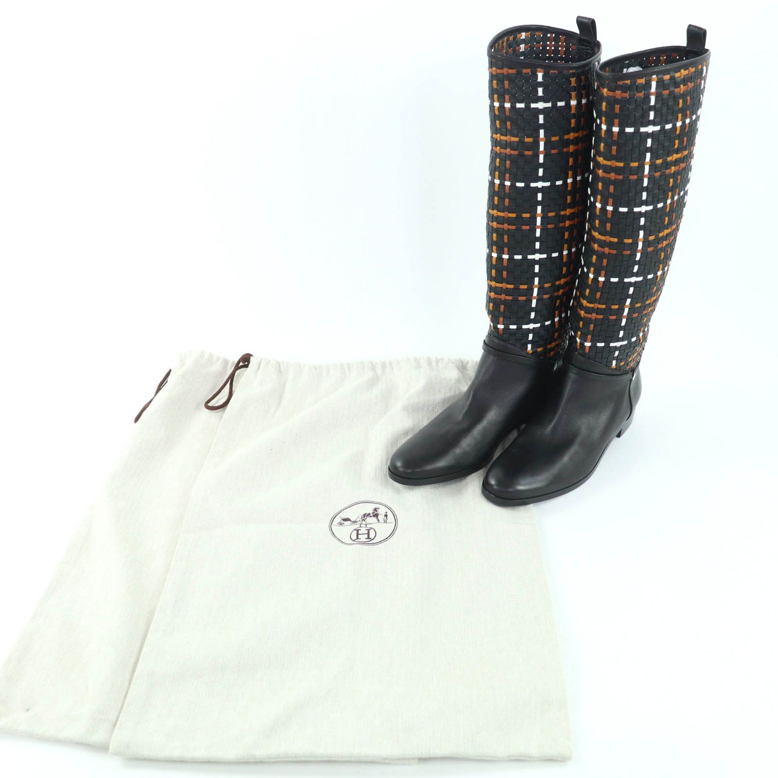 Hermes Hermes Hermès 37.5 Leather Boots Leather Shoes DUTY FREE for USA Size ONE SIZE - 2 Thumbnail