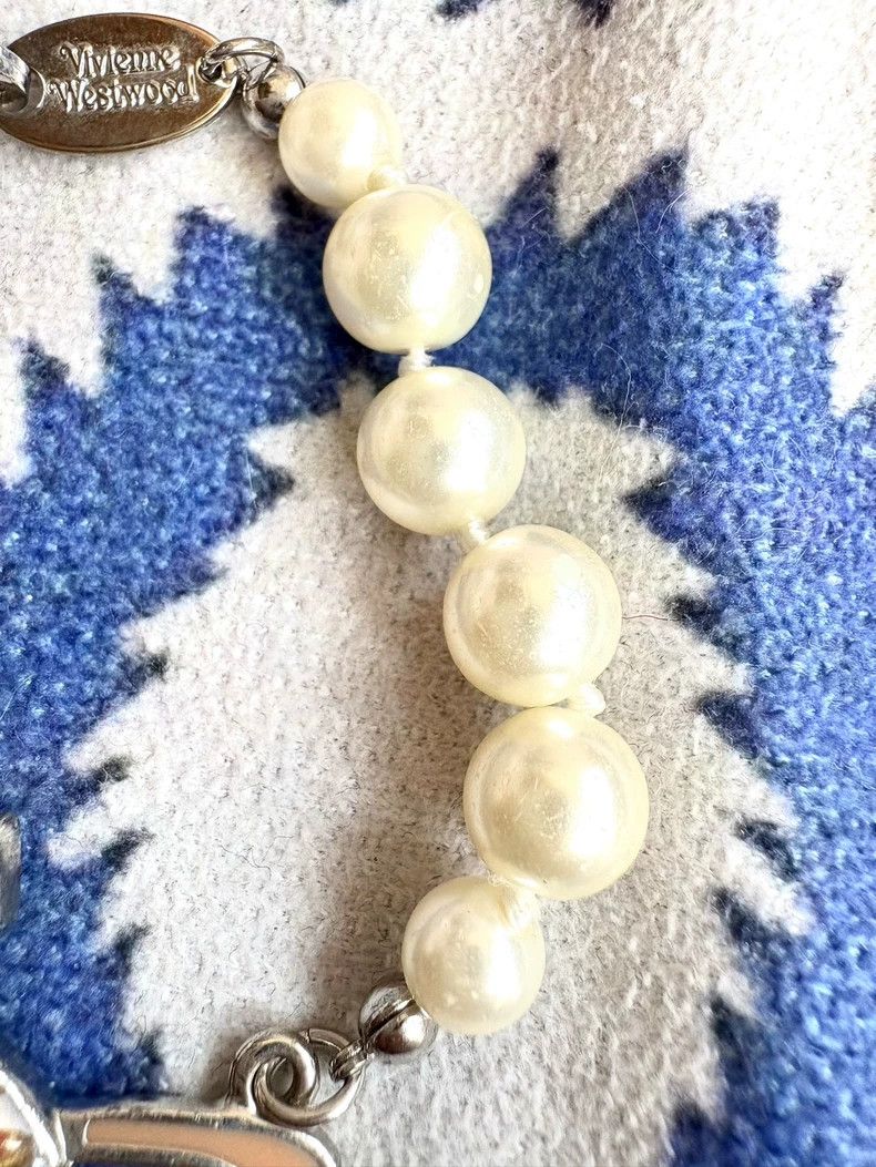 Vivienne Westwood Vivienne Westwood Pink Pearl Saturn Bracelet Size ONE SIZE - 7 Thumbnail