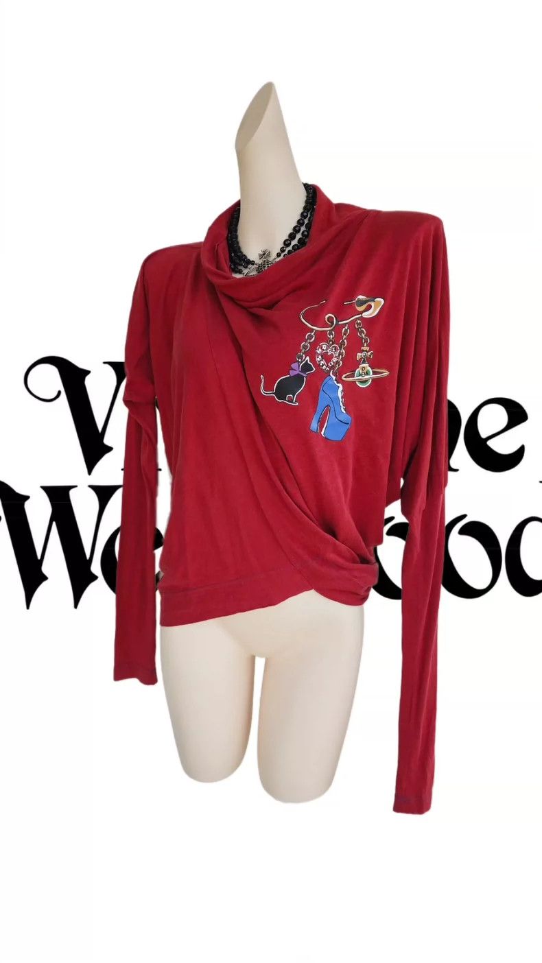 Vivienne Westwood Vivienne Westwood Red Asymmetric Top Size US M / EU 48-50 / 2 - 3 Thumbnail