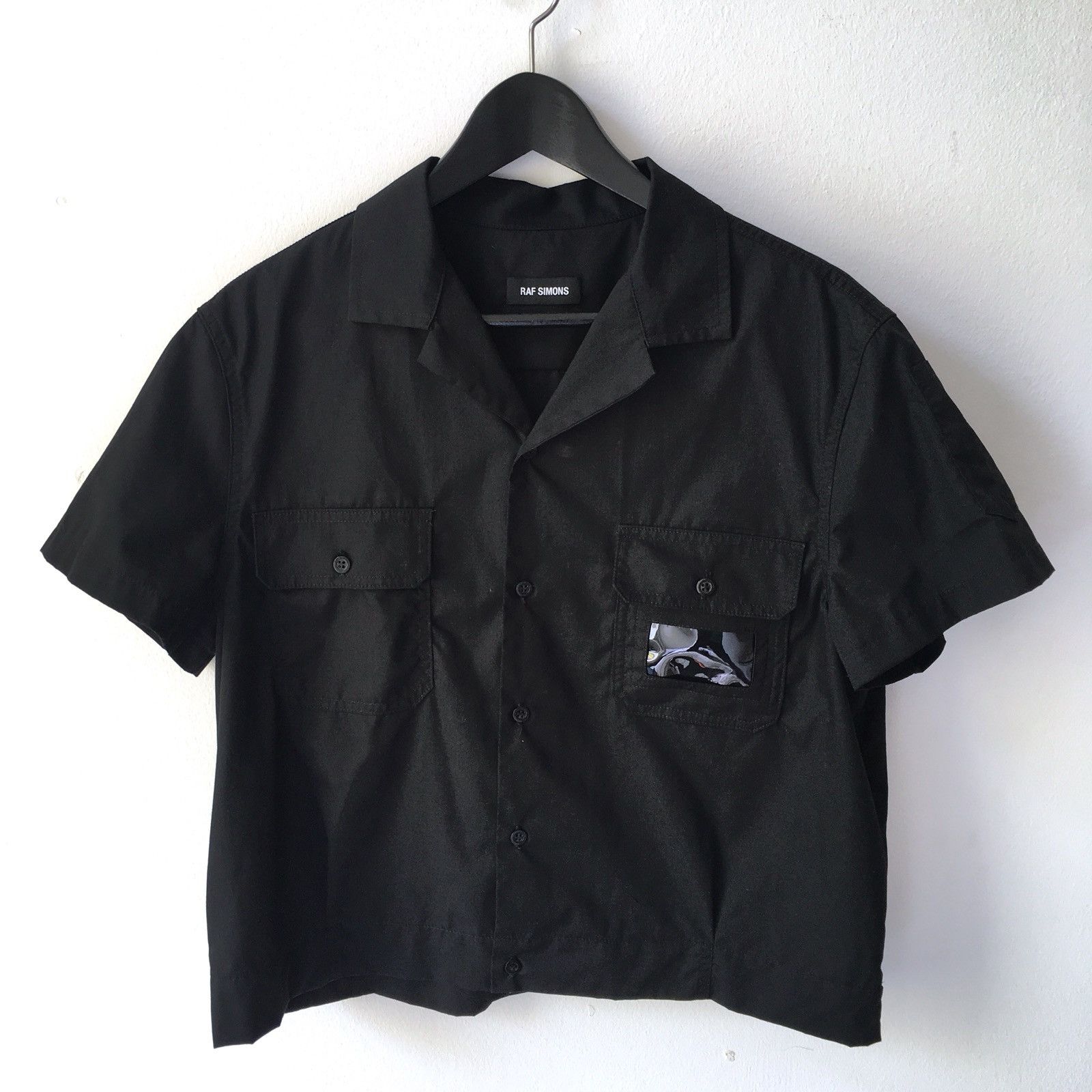 Raf Simons SS18 Short 2 Pockets Shirt Black | Grailed