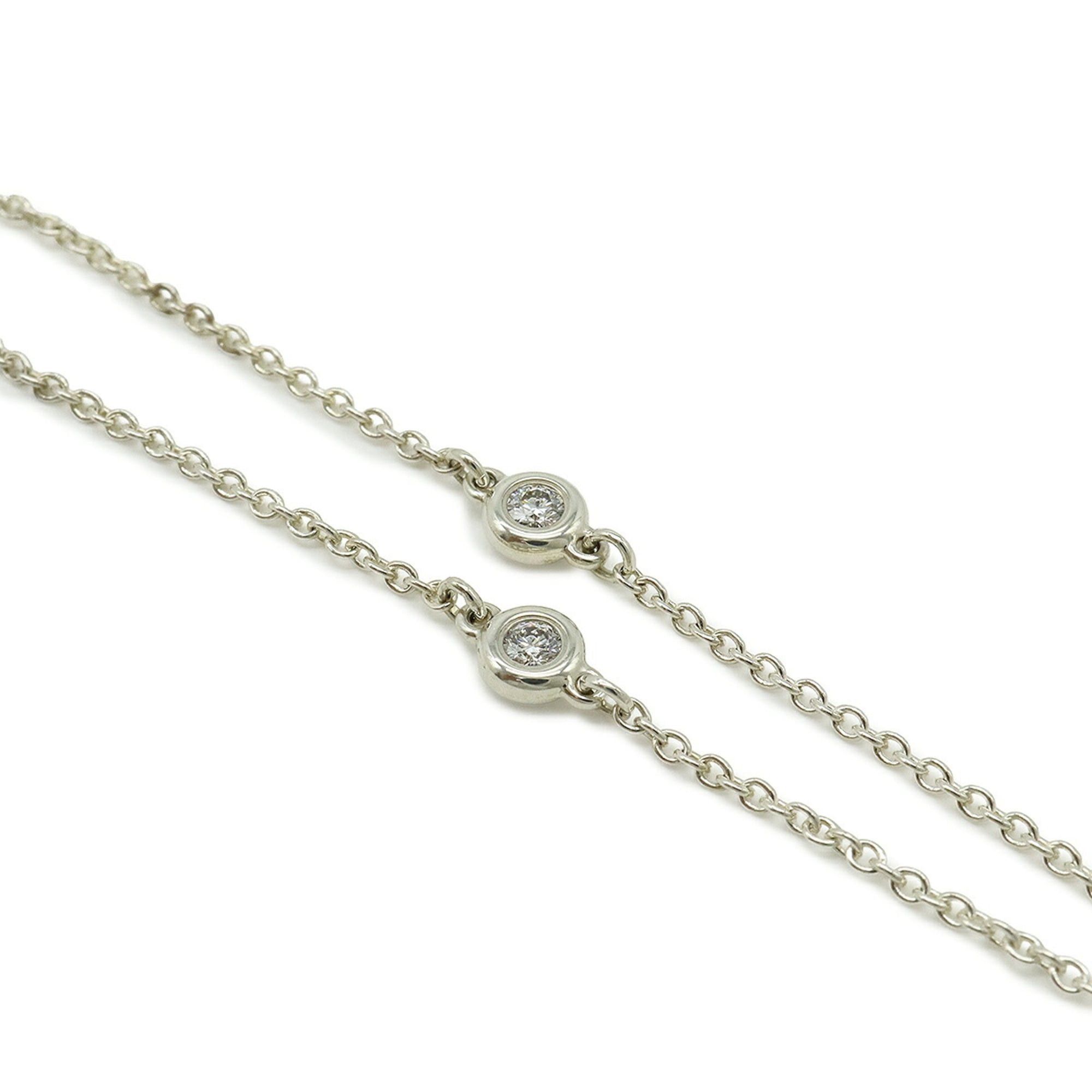 Tiffany & Co. TIFFANY & Co. Tiffany Elsa Peretti Diamond By the Yard Heart Bracelet in Ag925 Silver, 0.06ct Size ONE SIZE - 4 Thumbnail