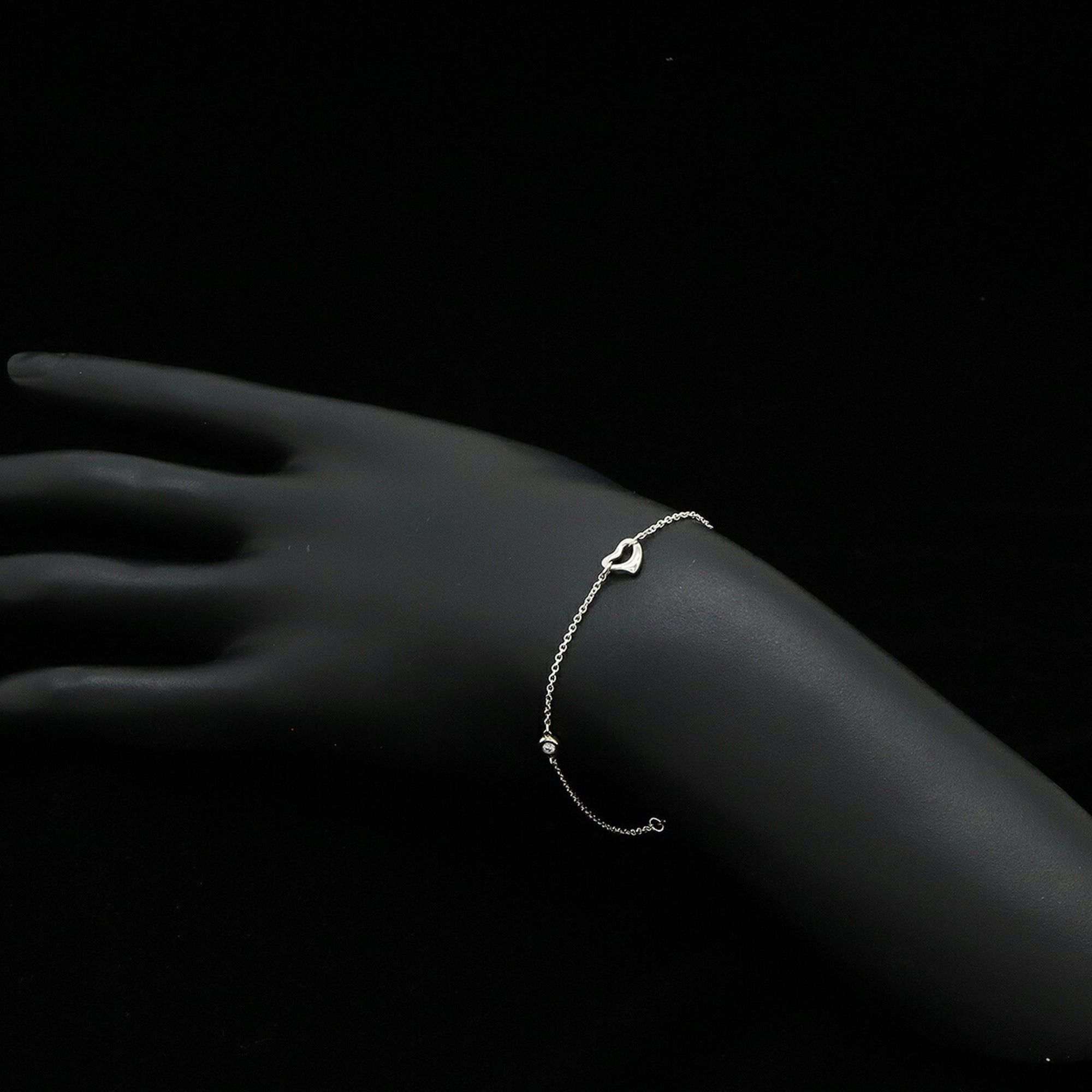 Tiffany & Co. TIFFANY & Co. Tiffany Elsa Peretti Diamond By the Yard Heart Bracelet in Ag925 Silver, 0.06ct Size ONE SIZE - 6 Thumbnail