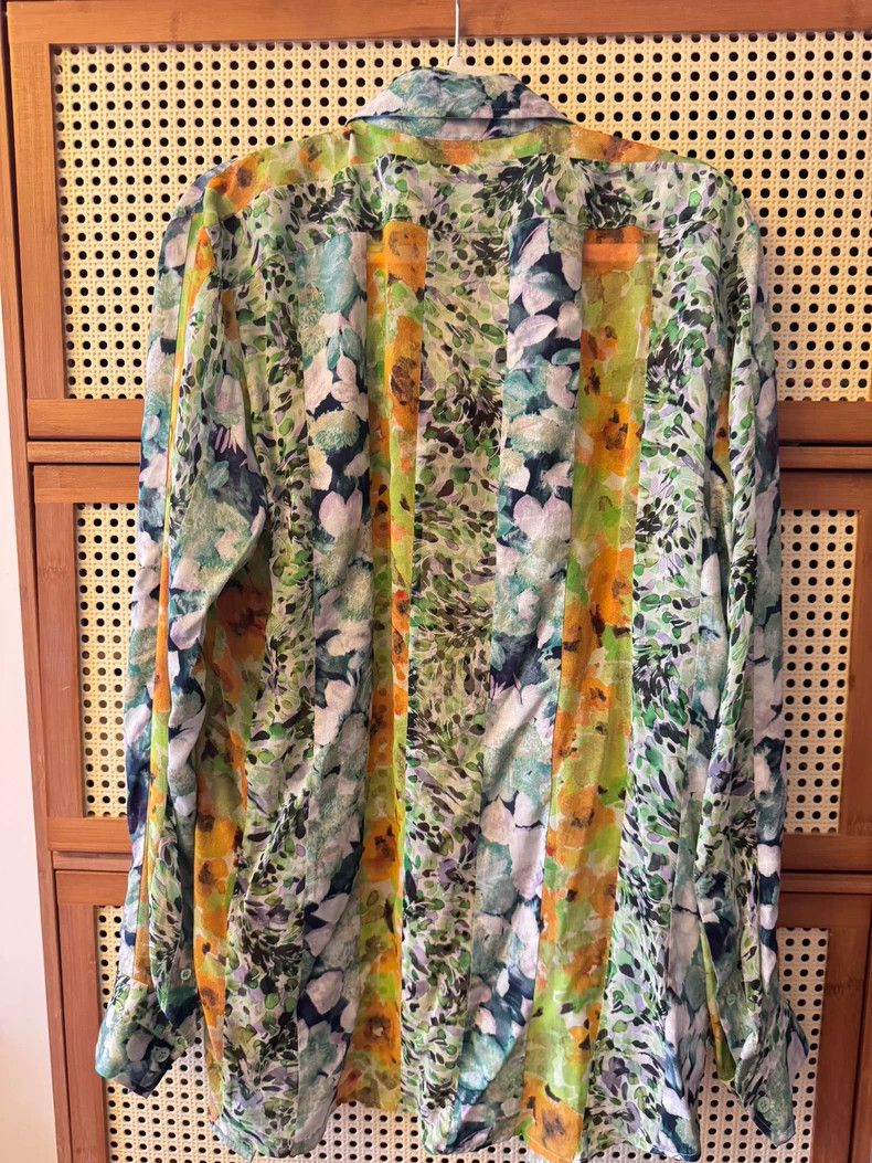 Dries Van Noten Dries Van Noten Silk Button-Up Shirt Size US XS / EU 42 / 0 - 4 Thumbnail