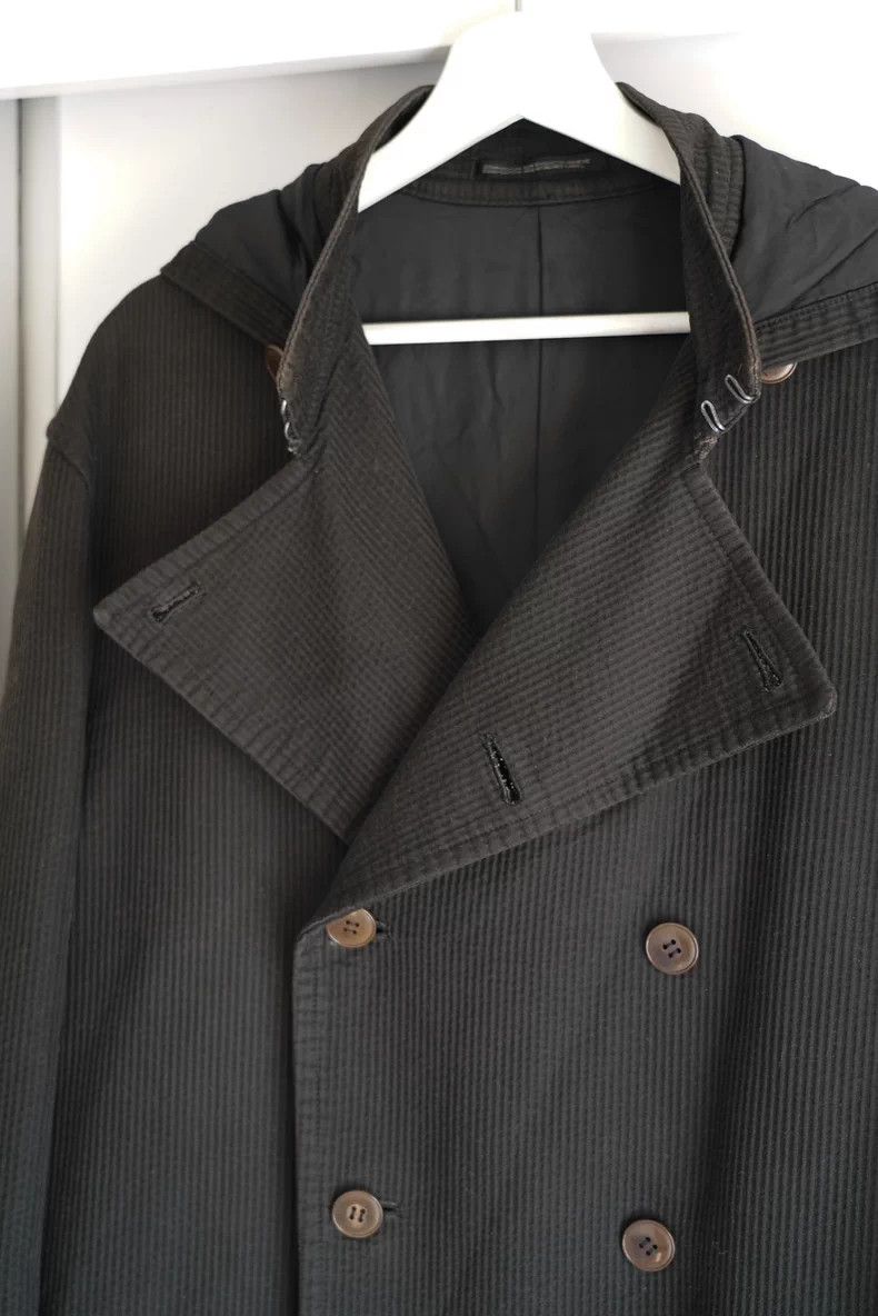 Yohji Yamamoto Yohji Yamamoto 96AW Double-Breasted Hooded Coat Size US M / EU 48-50 / 2 - 3 Thumbnail