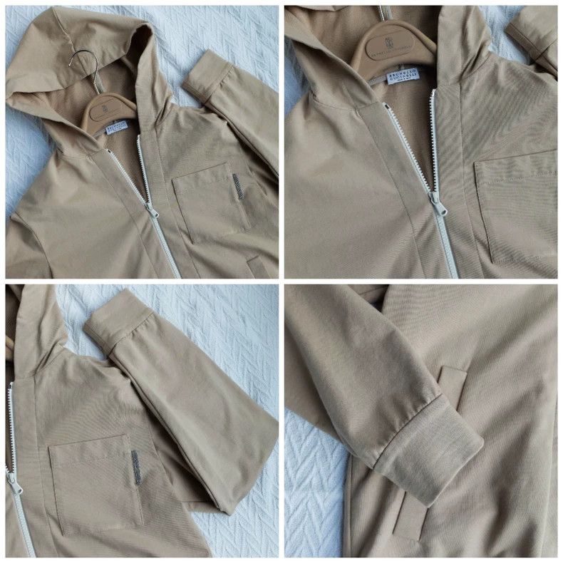 Brunello Cucinelli Brunello Cucinelli Beige Hoodie Jacket Size US XXS / EU 40 - 5 Thumbnail