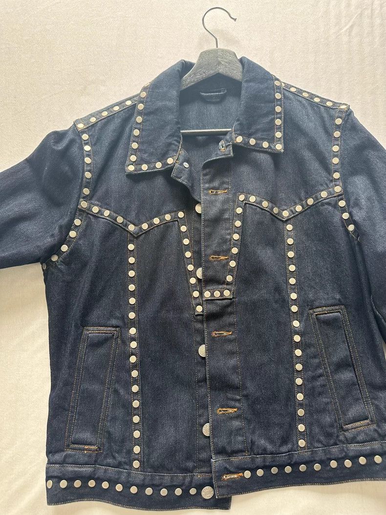 Dries Van Noten Dries Van Noten Men's Studded Denim Jacket Size US L / EU 52-54 / 3 - 2 Thumbnail