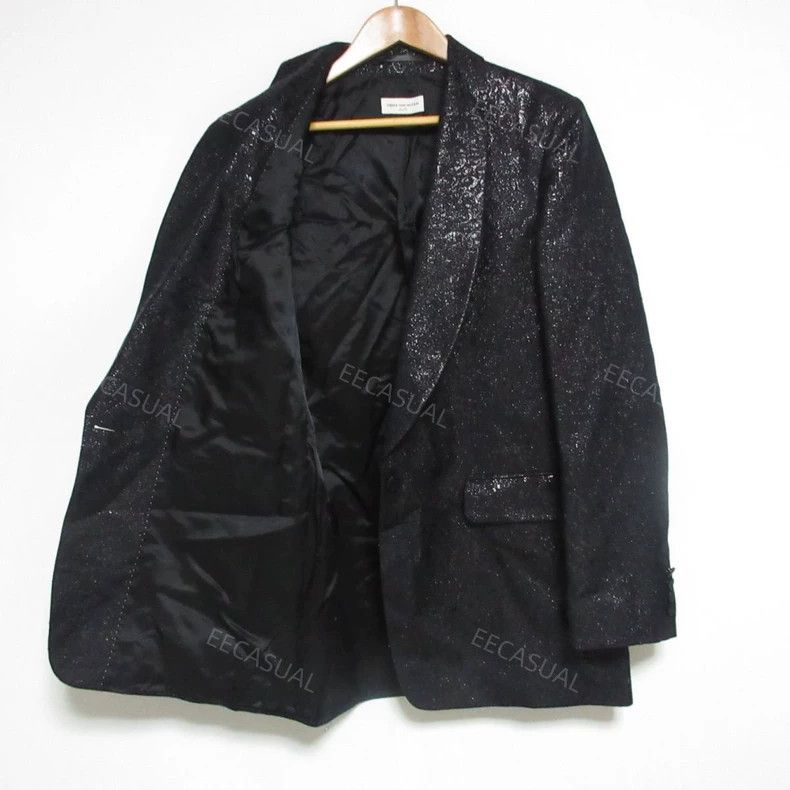 Dries Van Noten Dries Van Noten Black Wool Silk Blazer Size US XS / EU 42 / 0 - 3 Thumbnail