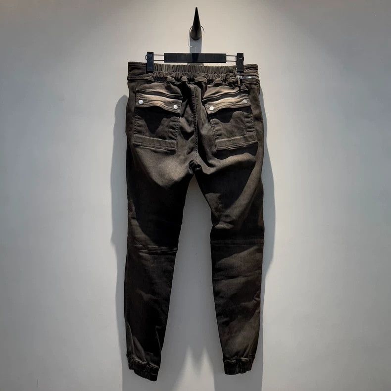 Rick Owens Drkshdw Rick Owens DRKSHDW Side Zip Waxed Pants Size US 31 - 5 Thumbnail