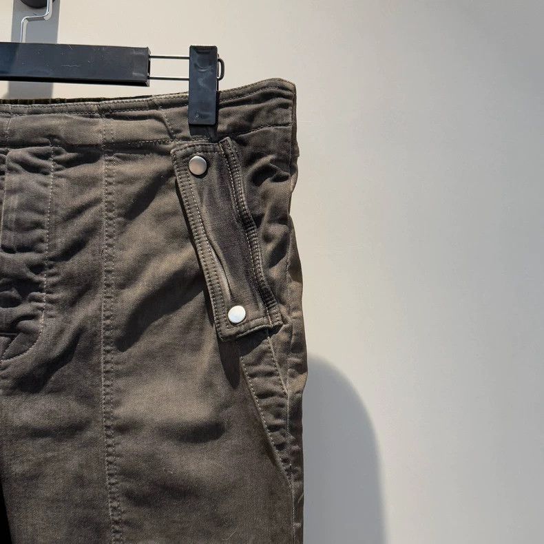 Rick Owens Drkshdw Rick Owens DRKSHDW Side Zip Waxed Pants Size US 31 - 3 Thumbnail