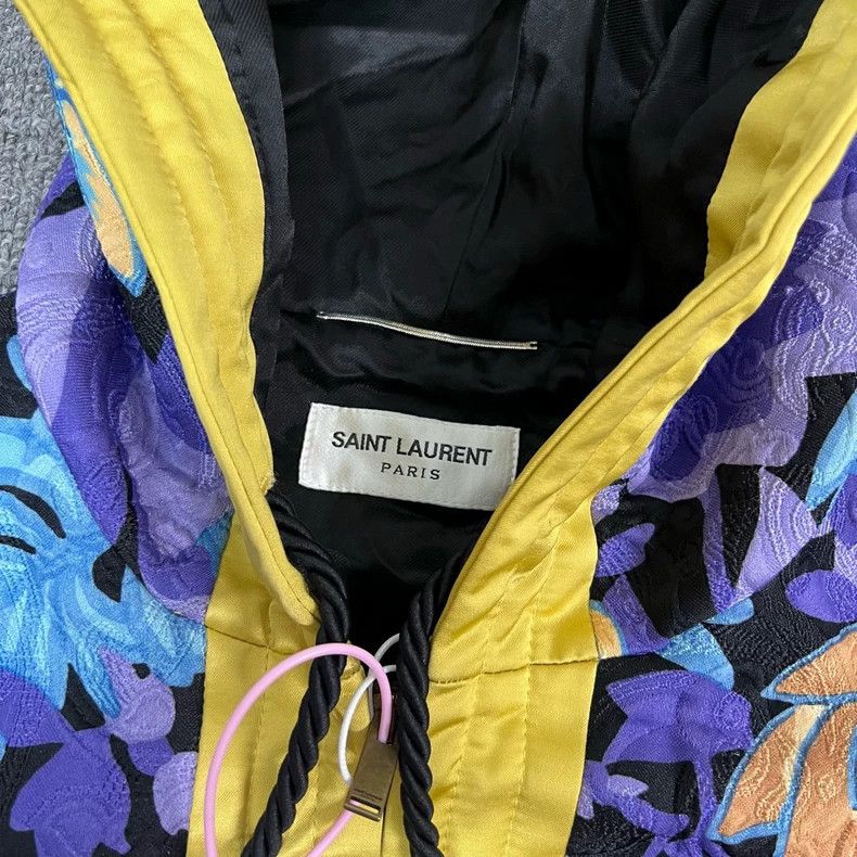 Yves Saint Laurent YSL Embroidered Hooded Jacket Size US M / EU 48-50 / 2 - 5 Thumbnail