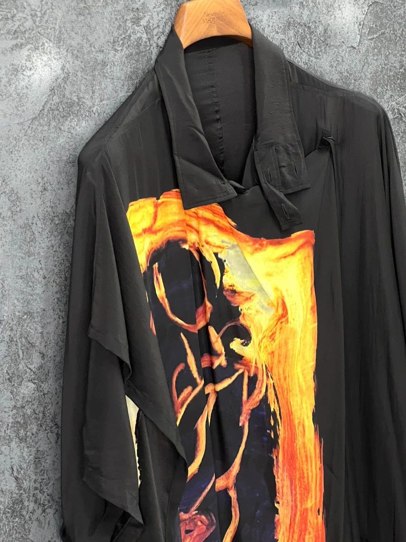 Yohji Yamamoto Yohji Yamamoto Silk Printed Shirt Size US XS / EU 42 / 0 - 6 Thumbnail
