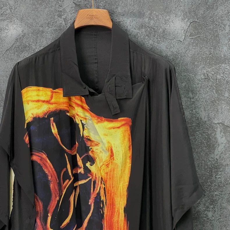 Yohji Yamamoto Yohji Yamamoto Silk Printed Shirt Size US XS / EU 42 / 0 - 3 Thumbnail