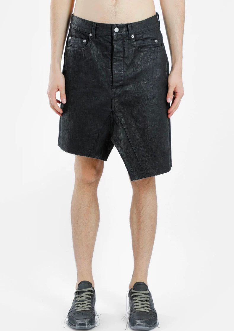Rick Owens Rick Owens ss19 babel black waxed shorts Size US 31 - 4 Thumbnail