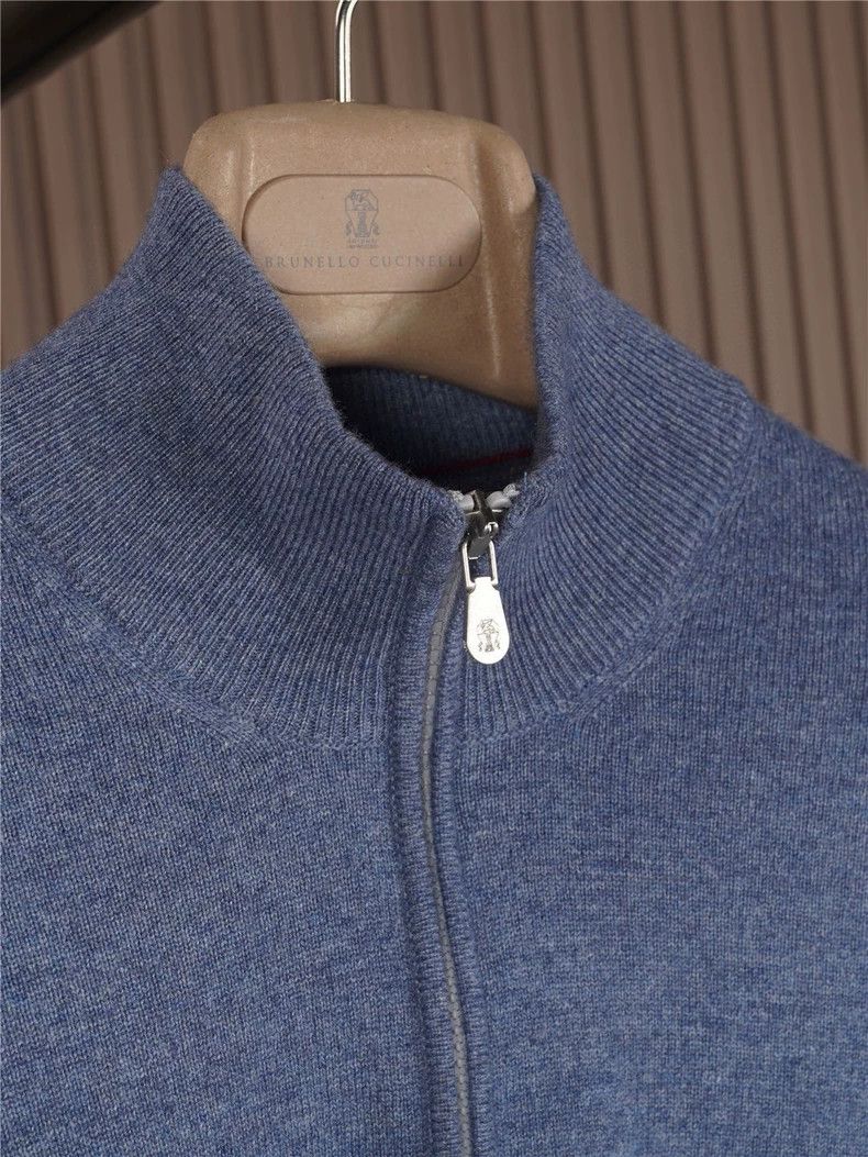 Brunello Cucinelli Brunello Cucinelli Cashmere Zip Neck Sweater Size US M / EU 48-50 / 2 - 4 Thumbnail