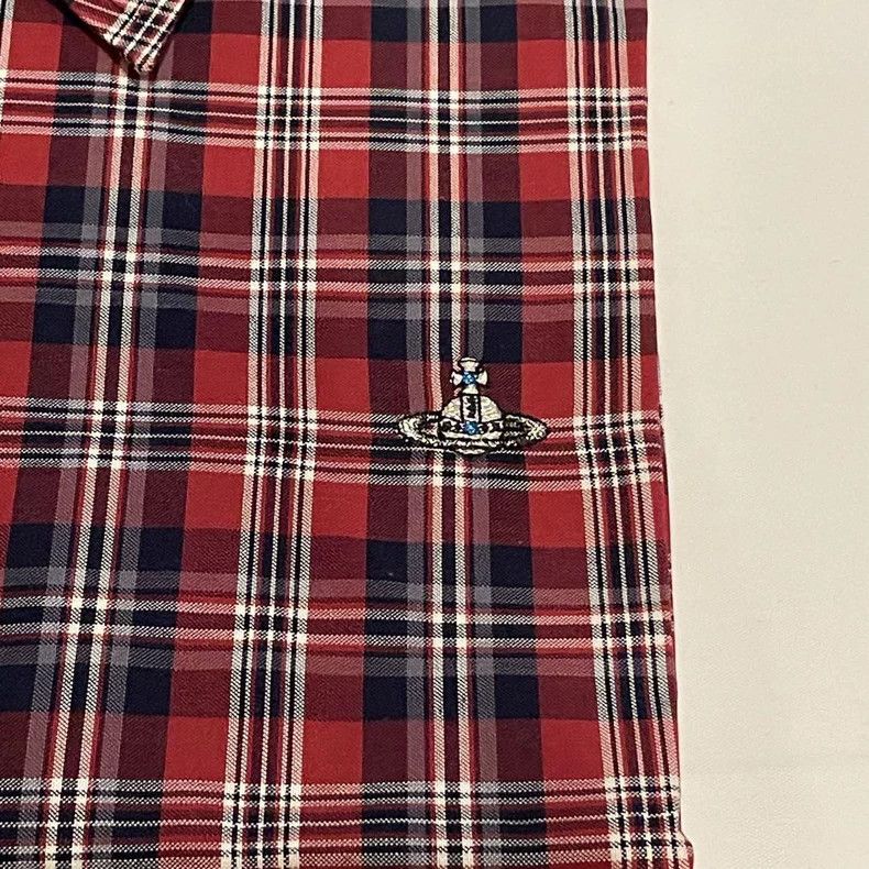 Vivienne Westwood Vivienne Westwood Red Plaid Short Sleeve Shirt Size US M / EU 48-50 / 2 - 7 Thumbnail