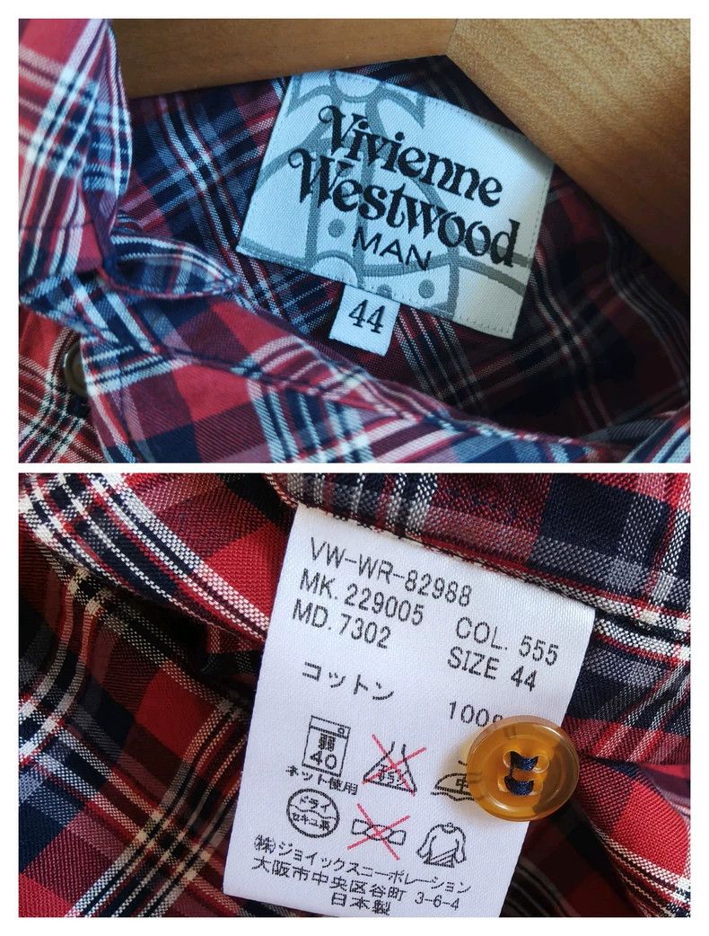 Vivienne Westwood Vivienne Westwood Red Plaid Short Sleeve Shirt Size US M / EU 48-50 / 2 - 6 Thumbnail