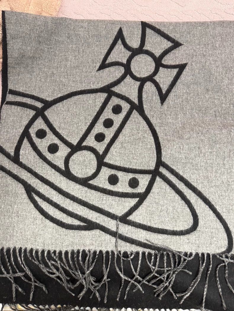 Vivienne Westwood Vivienne Westwood Black Gray Scarf Size ONE SIZE - 2 Thumbnail