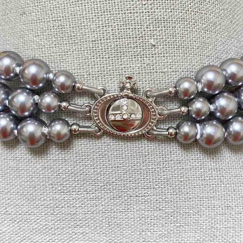 Vivienne Westwood Vivienne Westwood Gray Pearl Long Necklace Size ONE SIZE - 2 Thumbnail