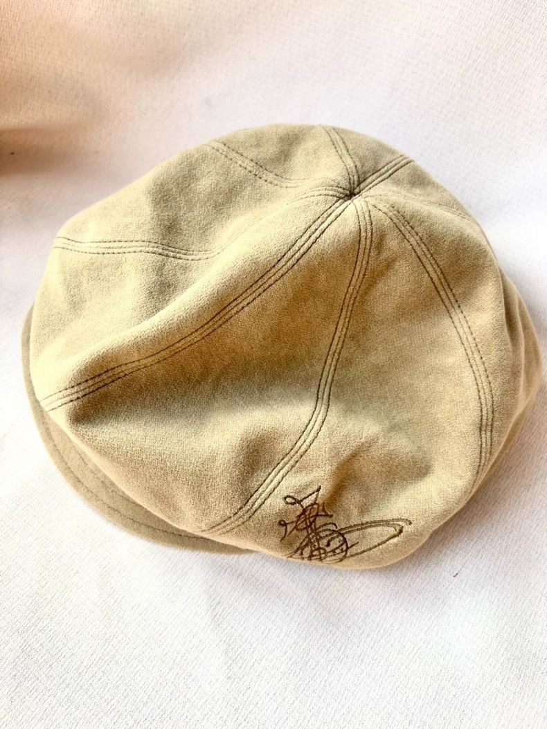 Vivienne Westwood Vivienne Westwood Beige Saturn Newsboy Cap Size ONE SIZE - 4 Thumbnail