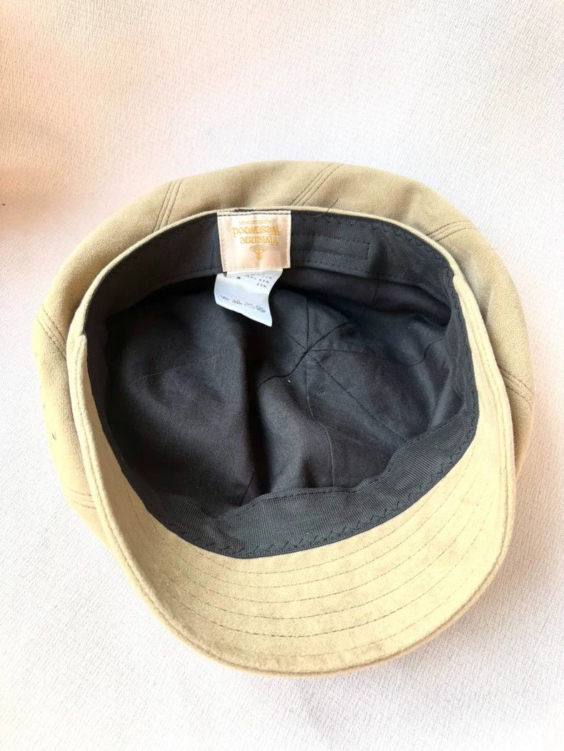 Vivienne Westwood Vivienne Westwood Beige Saturn Newsboy Cap Size ONE SIZE - 6 Thumbnail