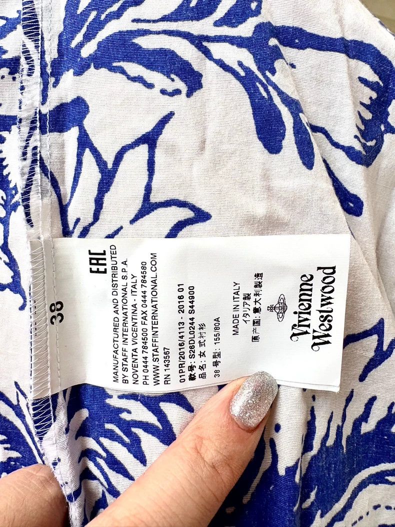 Vivienne Westwood Vivienne Westwood Blue Floral Heart Cutout Shirt Size US M / EU 48-50 / 2 - 8 Thumbnail