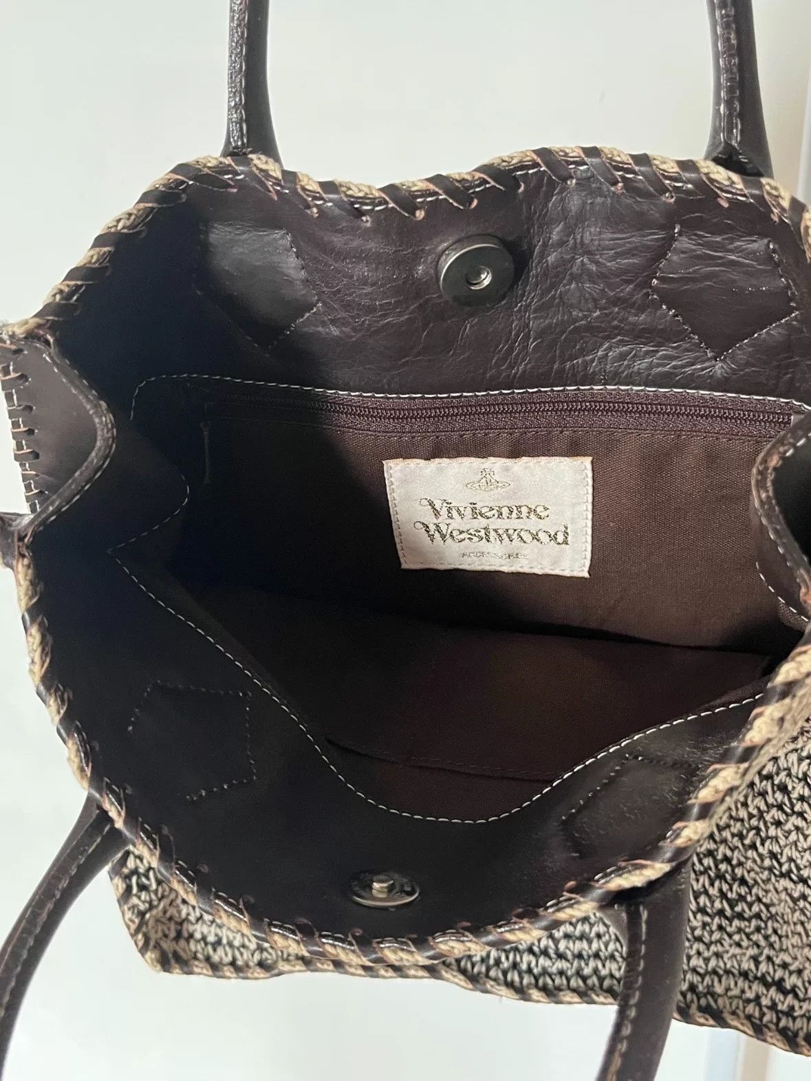 Vivienne Westwood Vivienne Westwood Black Woven Orb Handbag Size ONE SIZE - 6 Thumbnail